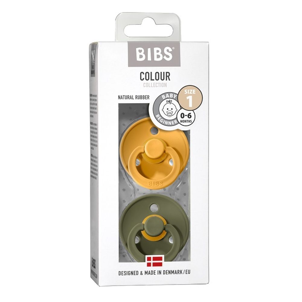Набор BIBS Colour: Honey Bee/Olive, 0-6 месяцев