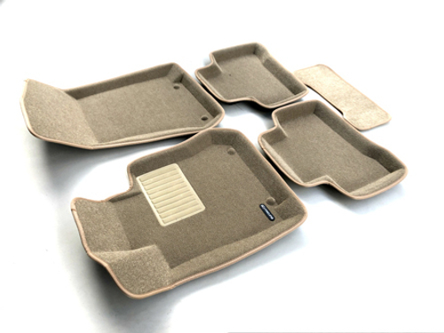 Коврики салона для MERCEDES X253 (GLС-Class) (2016-) Euromat 3D Business бежевые. Арт. EMC3D-003518T