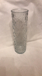 Ваза для цветов и сухоцветов стеклянная серая