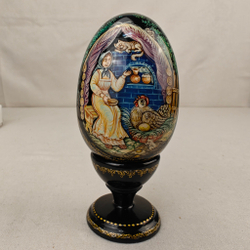 Яйцо сувенирное "Курочка ряба" мал.(ручная роспись Палех)
