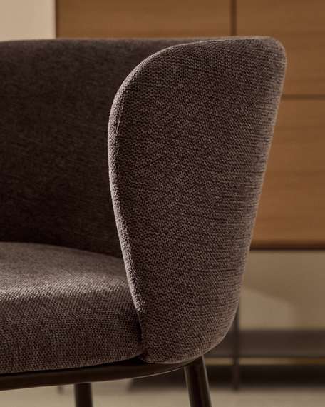 Полубарный стул Ciselia 65 см, темно-серый шенилл