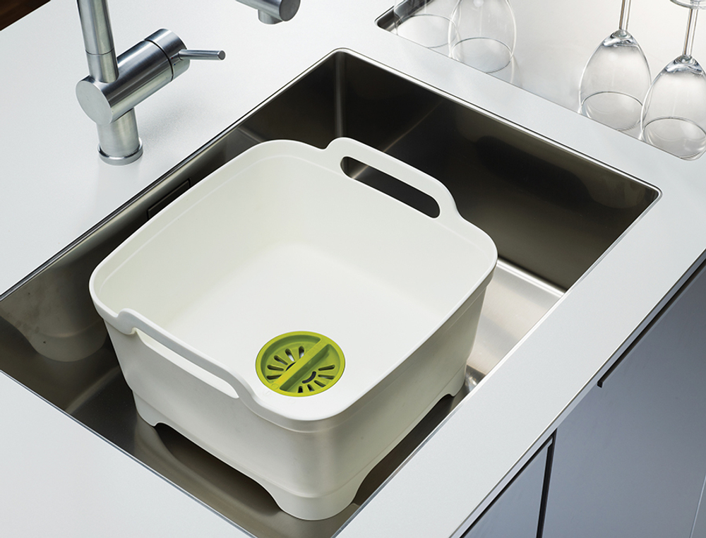 Контейнер для мытья посуды Wash&Drain™ серый, Joseph Joseph