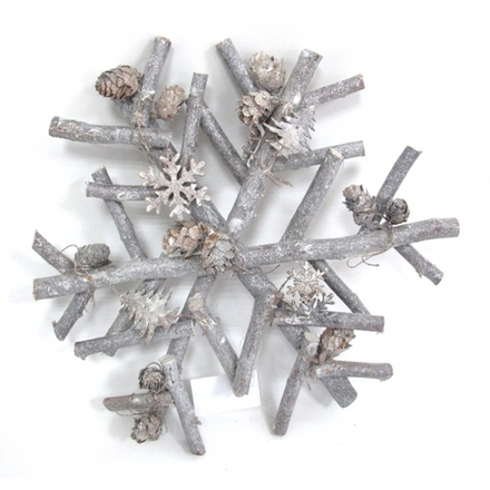 GAEM Изделие декоративное Панно "Снежинка", L30 W6 H30 см