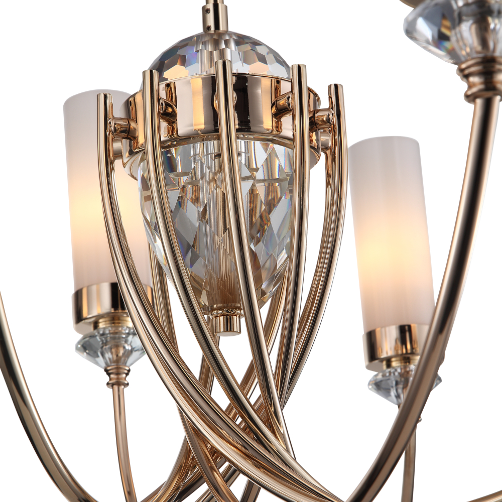 SL1402.253.10 Люстра подвесная ST-Luce Латунь/Прозрачный E14*10 40W ЭЛЕГРА