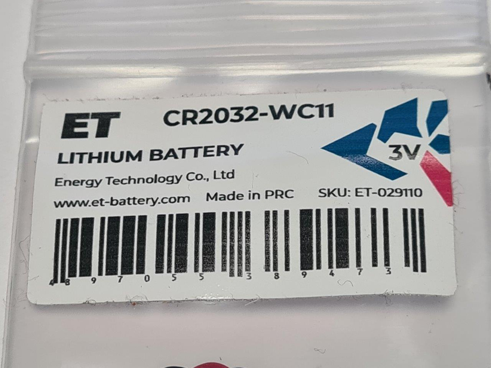Элемент питания ET CR2032-WC11 PK1