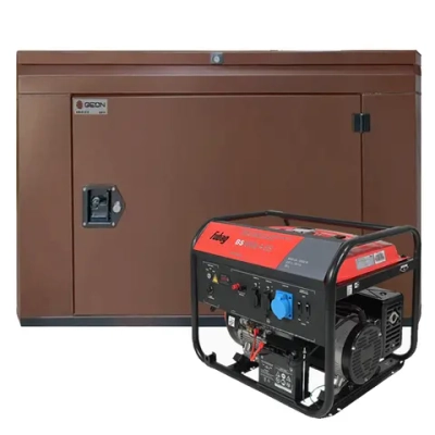 Бензиновый генератор FUBAG BS 9000 A ES с кожухом Geon 1200 RAL 8017