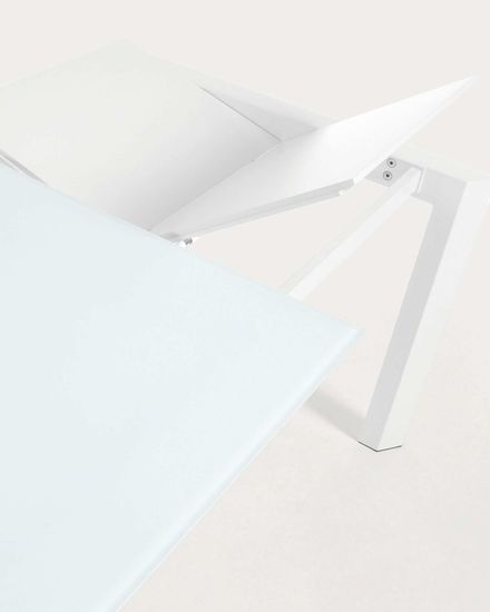 Стол обеденный Atta 120(180)x80 белое стекло