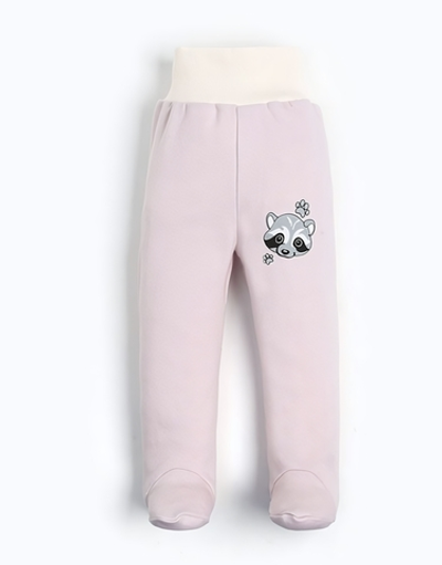 Ползунки для девочек розовый/енот, р. 68 см 9516864