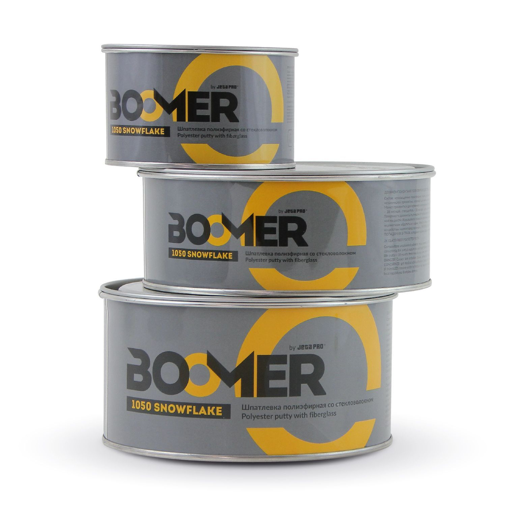 Шпатлевка BOOMER 1050 SNOWFLAKE со стекловолокном  1.0кг + отвердитель