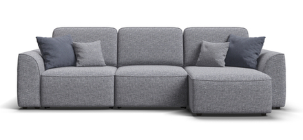 Угловой диван Кинг Рогожка Венто серый