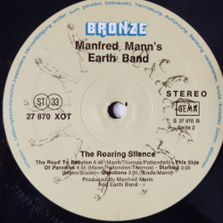 Винтажная виниловая пластинка LP Manfred Mann Earth Band The Roaring Silence (Germany 1976)
