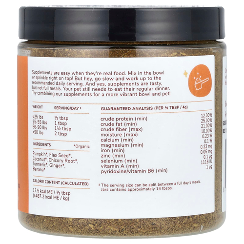 Kin+Kind, Healthy Poops, добавка для здорового пищеварения, с тыквой и семенами льна, для собак и кошек, 1134 г (4 унции)