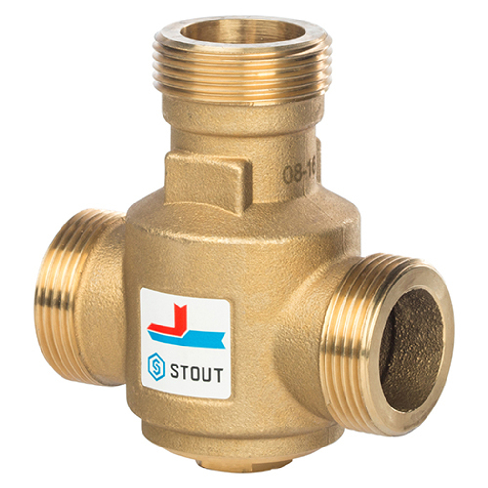 Клапан термостатический смесительный STOUT - 1"1/4 (НР, 70°C)