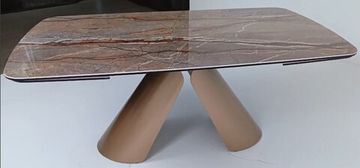 Стол CALDERON 180 GLOSS GRAND CORDILLERA керамика / бронзовый винтажный каркас