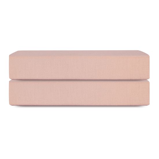 Простыня на резинке из премиального сатина цвета пыльной розы из коллекции essential, 180х200х30 см