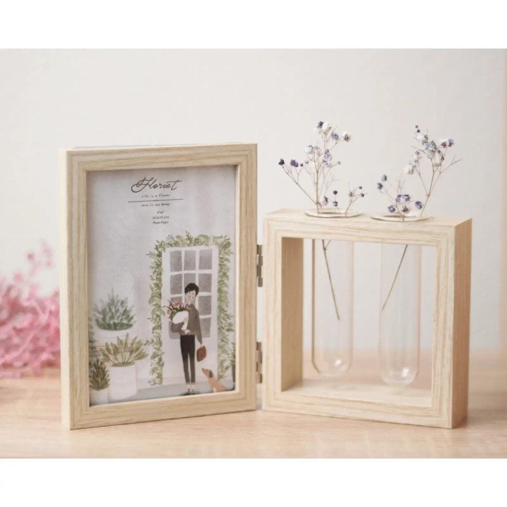 Фоторамка 10*15см с 2-мя колбами, бежевая