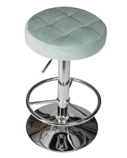 Табурет барный DOBRIN BRUNO, пудрово-мятный велюр (MJ9-87)
