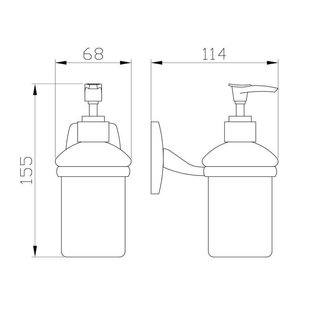 Дозатор мыла WONZON & WOGHAND PORTO, Хром (WW-1401)