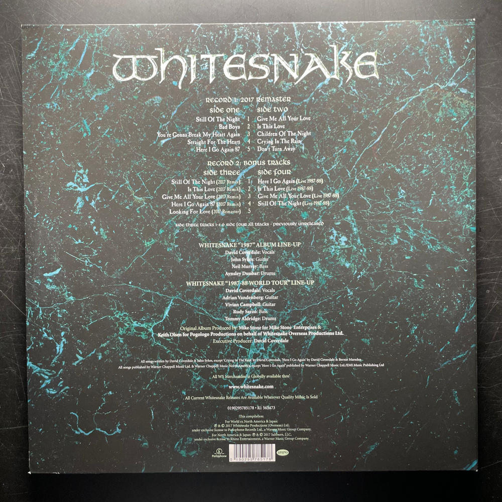 Whitesnake ‎– 1987 2LP (Европа 2017г.)