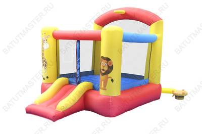 Батут для дачи "В гостях у зверюшек" 2,8*2,1*2,5 м