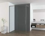 Душевой уголок Vincea Ultima 140х90 VSR-7UL9014CLGM стекло прозрачное/профиль вороненая сталь