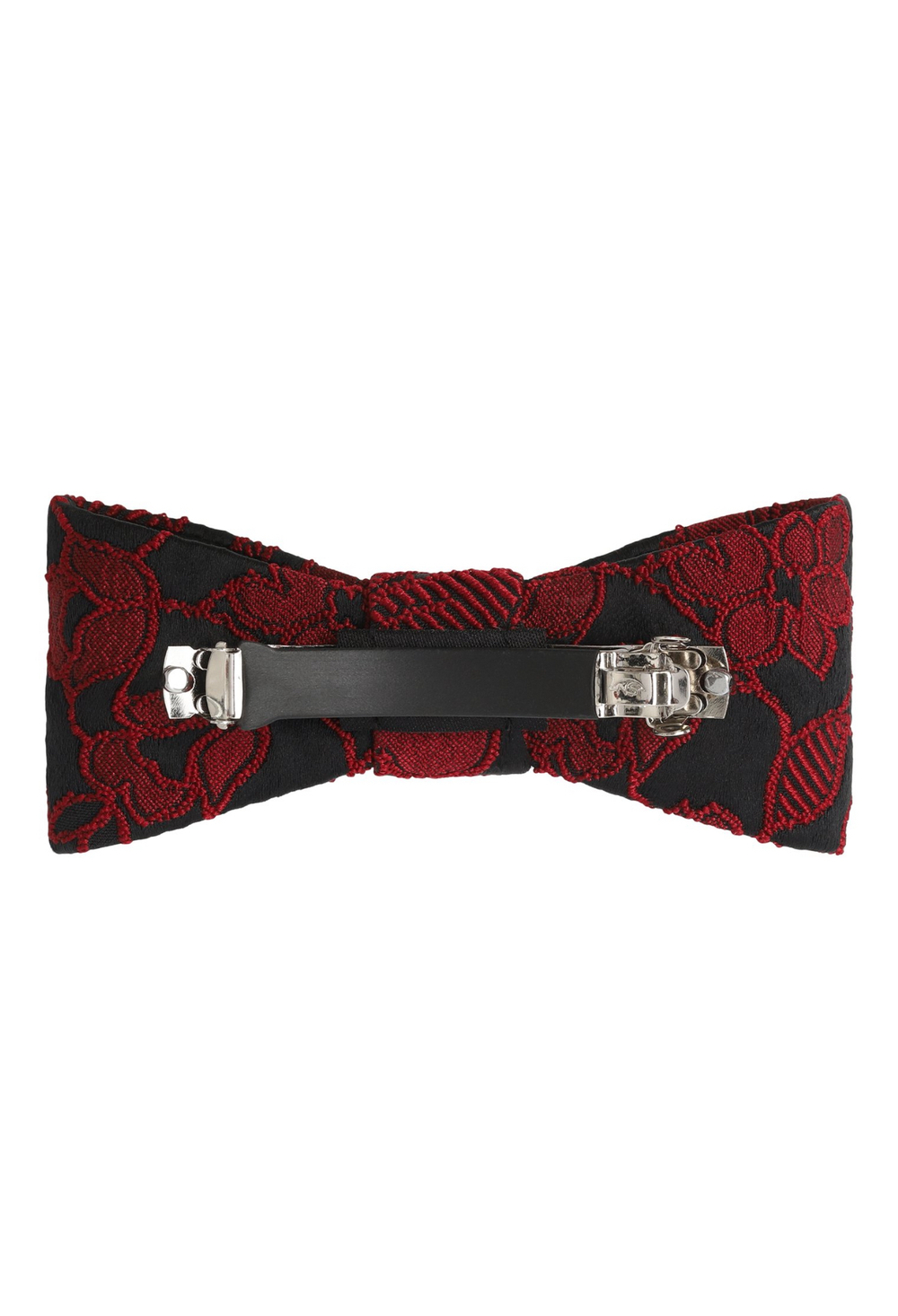Бант-бабочка из черно-красного жаккарда