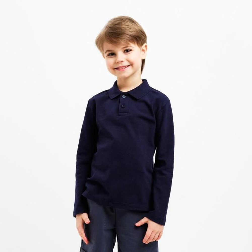 Джемпер (поло) для мальчиков темно-синий, р.110 9372823 (MINAKU)