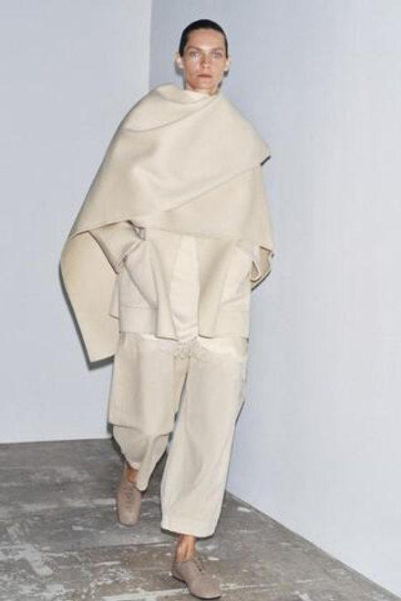 ZARA ВЕЛЬВЕТОВЫЕ БРЮКИ BARREL FIT — ZW COLLECTION, ЭКРЮ