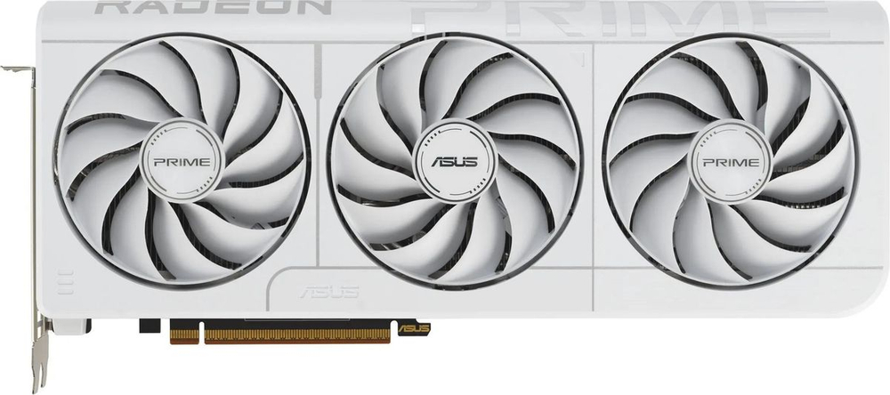 Видеокарта ASUS AMD  Radeon RX 9070XT PRIME-RX9070XT-O16GWHITE 16ГБ PRIME, GDDR6, OC,  Ret