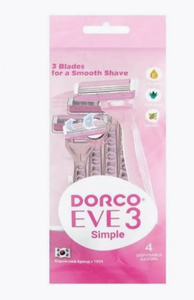 ДЛЯ БРИТЬЯ DORCO ОДНОРАЗОВЫЙ СТАНОК EVE3-TRC200PK(U)-4P
