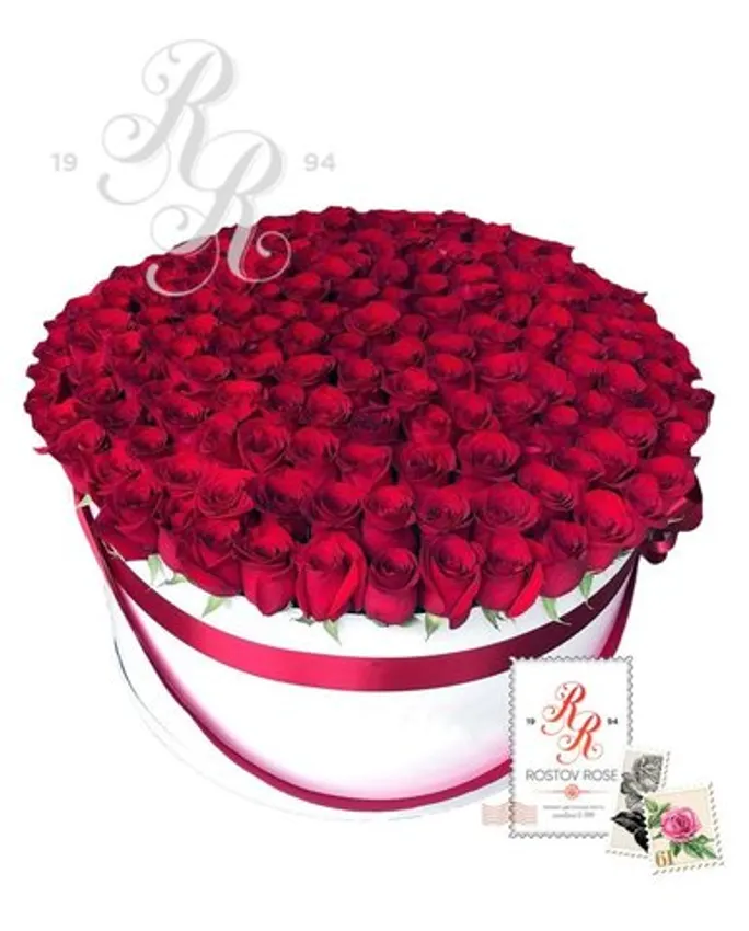 301 Красная роза в коробке