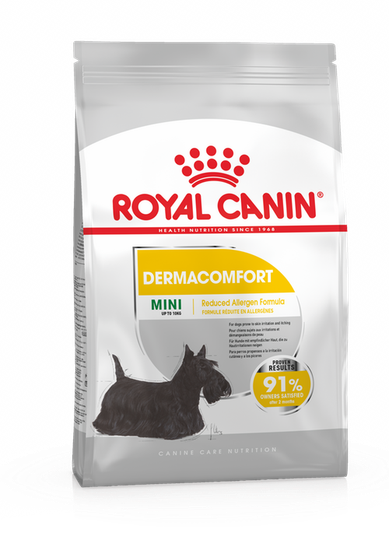 Royal Canin Mini Dermacomfort для взрослых собак миниатюрных пород, склонных к кожным раздражениям и зуду Royal Canin Mini Dermacomfort для взрослых собак миниатюрных пород, склонных к кожным раздражениям и зуду