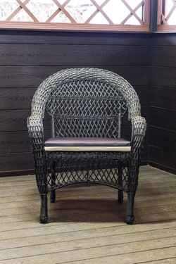 Кресло из искусственного ротанга МЭДИСОН НЬЮ «MEDISON NEW» арт.A6348 dark brown с подушками на сидение