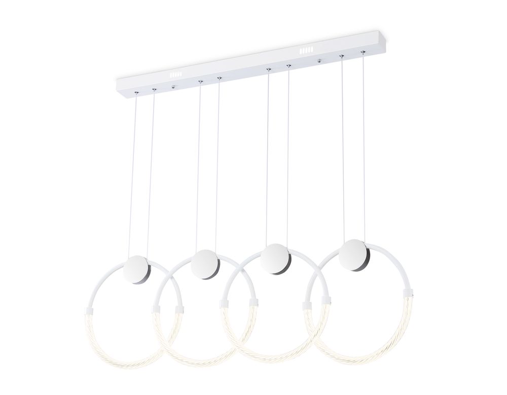 Светильник светодиодный подвесной FL10598/4 WH/CH белый/хром 4200K 45W 940*20*1200 (Без ПДУ)