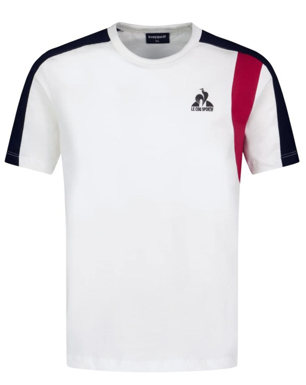 Детская теннисная футболка Le Coq Sportif Tricolor - white light