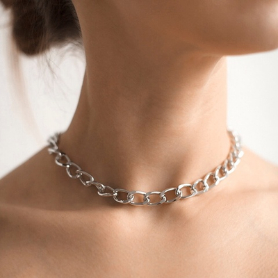 Цепочка на шею женская, цвет металл 38+5см
