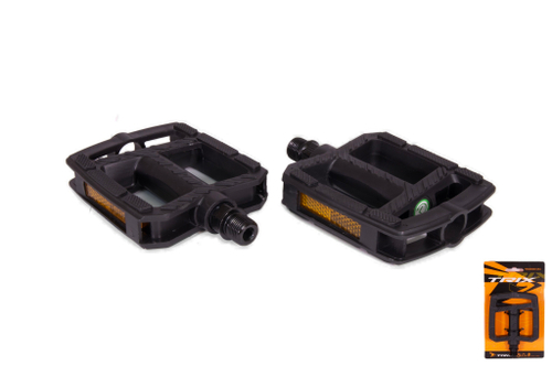 Педали TRIX CITY пластиковые, 113x84мм, резьба 9/16", 2DU подшипники, черные