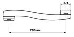 Излив изогнутый 200мм нерж. ESKO арт.ESPW200L
