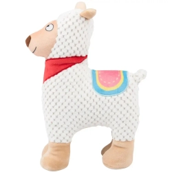 Mr.kranch игрушка для собак лама плюшевая с пищалкой, 20 см, белая