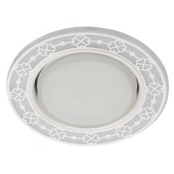 DK LD28 WH/WH Светильник ЭРА декор cо светодиодной подсветкой GX53, белый/белый