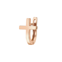 Серьги "Крестики" серебряные позолота 585