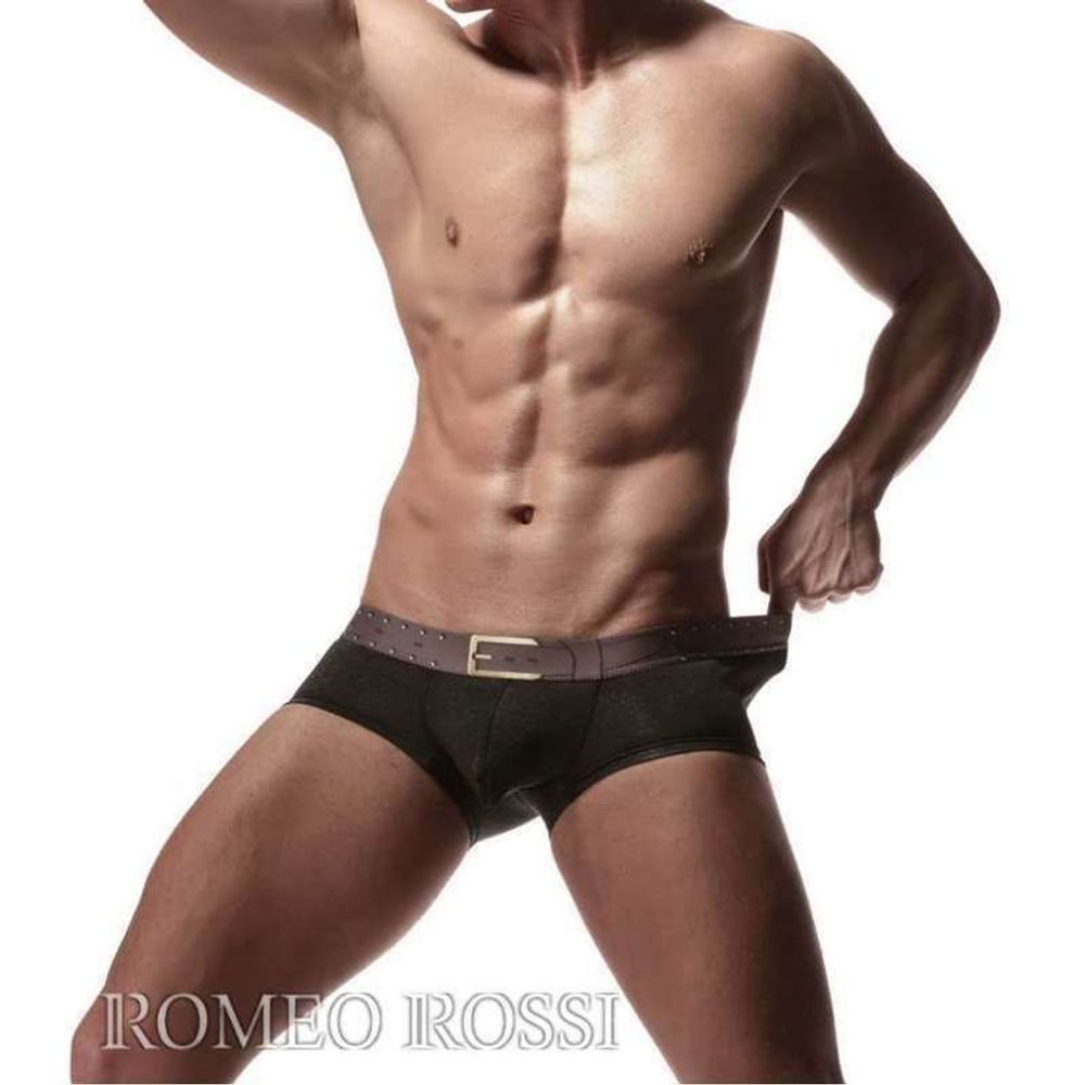 Мужские трусы хипсы черные ROMEO ROSSI RR5005