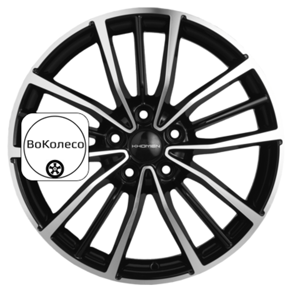 7x18/5x112 ET43 D57,1 KHW1812 (Kodiaq/Tiguan/Audi Q3) Black-FP Khomen Wheels