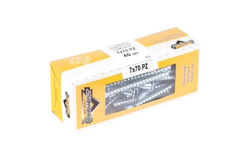 СТЯЖКА ШУРУПНАЯ СТРОЙБАТ 7,0X70 PZ (БЕЛЫЙ ЦИНК 40 ШТ)