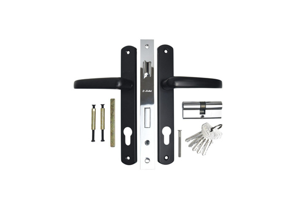 Замок для калитки в сборе Черный SL 124-20-750 BL