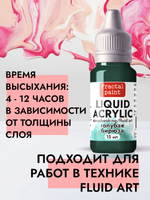 Жидкая акриловая краска LIQUID ACRYLIC «Голубая бирюза»