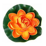 Фигурка прудовая "Кувшинка Розитта" 13см оранжевая