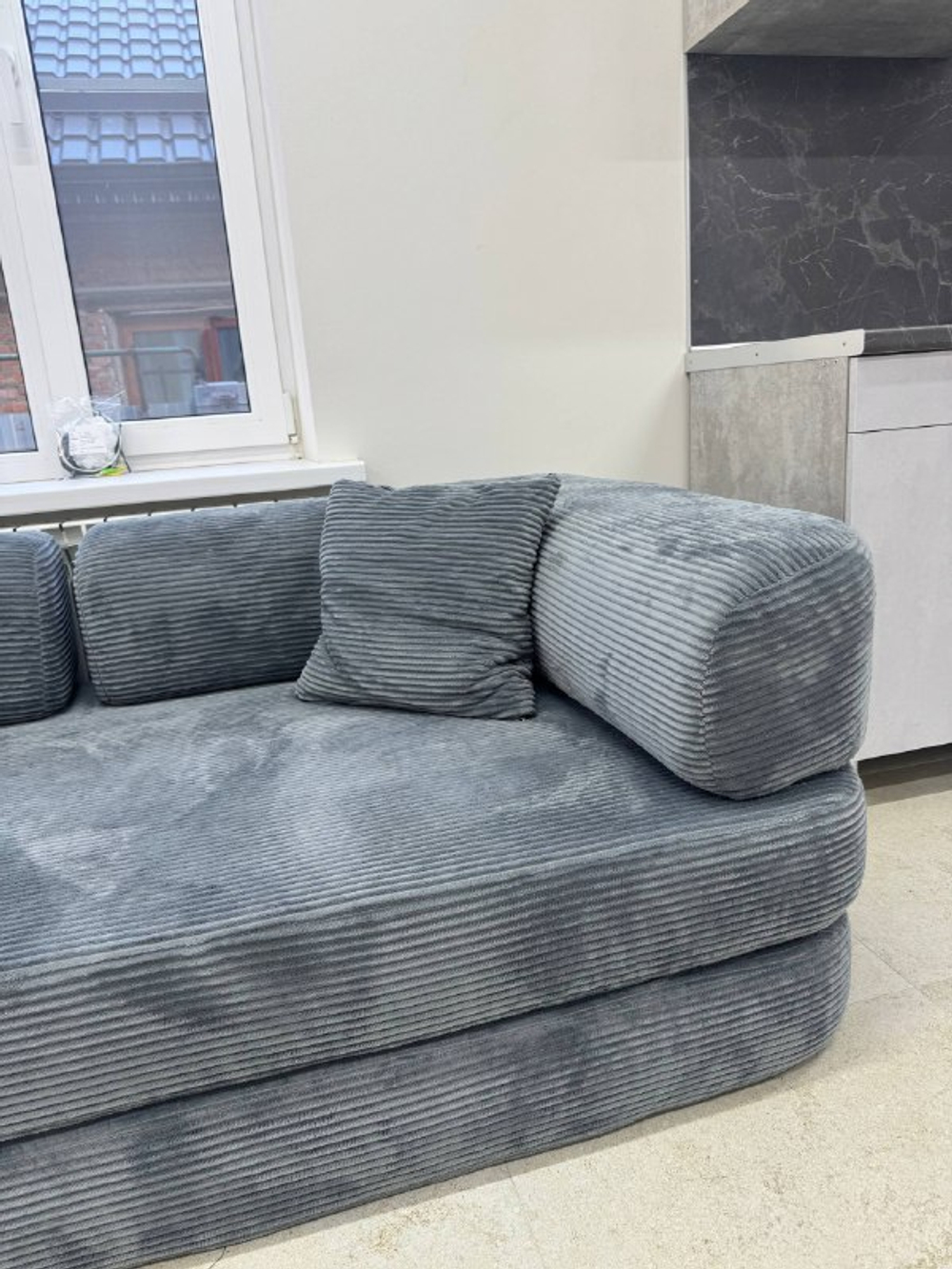 Бескаркасный модульный диван TEDDY (графитовый)