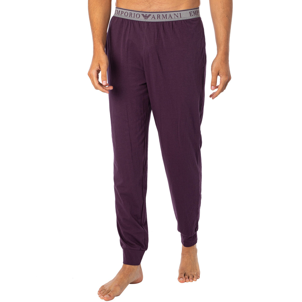 Мужская пижама серая толстовка, фиолетовые штаны Emporio Armani 111789_4F720 15449