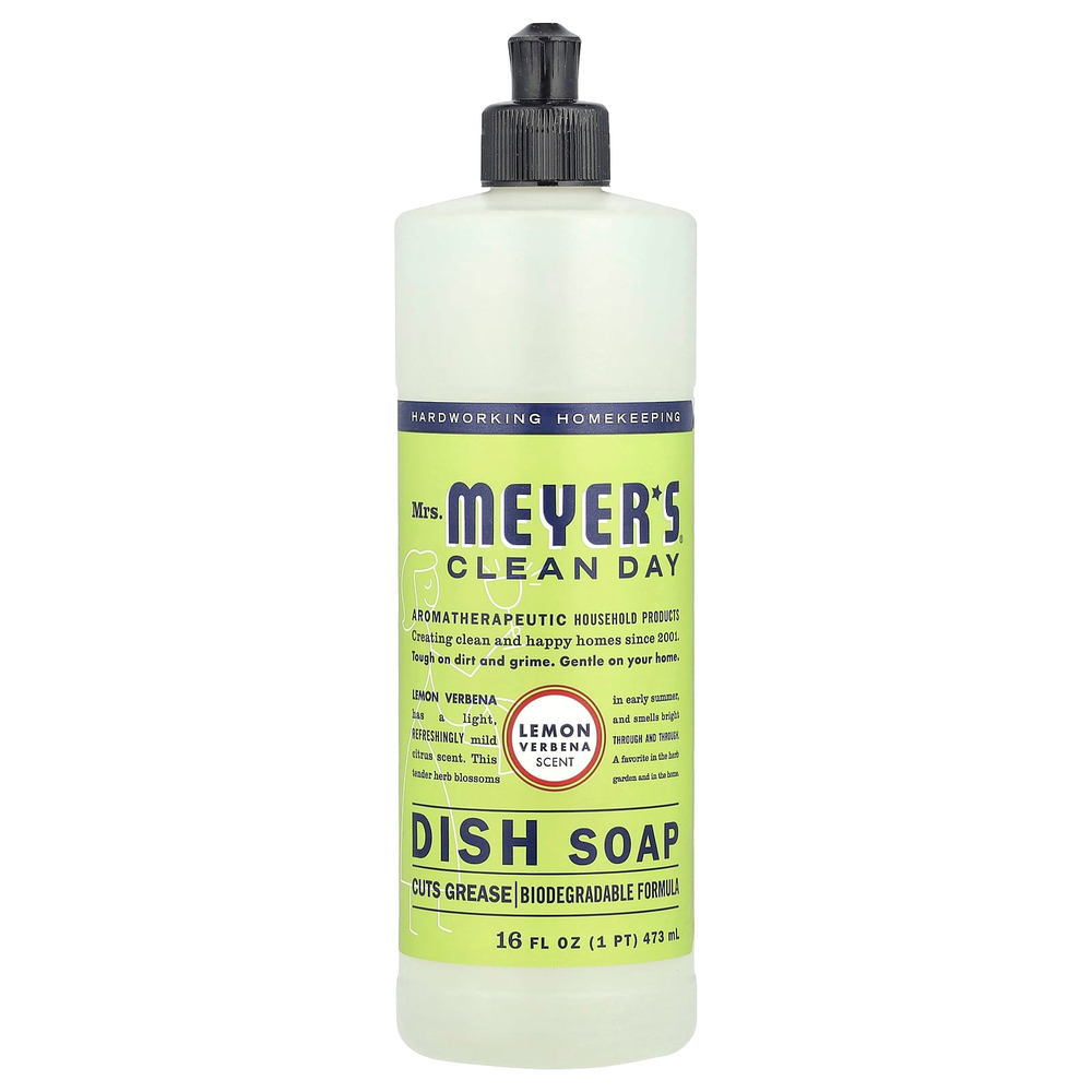 Mrs. Meyers Clean Day, средство для мыться посуды, вербена лимонная, 473 мл (16 жидк. унций)